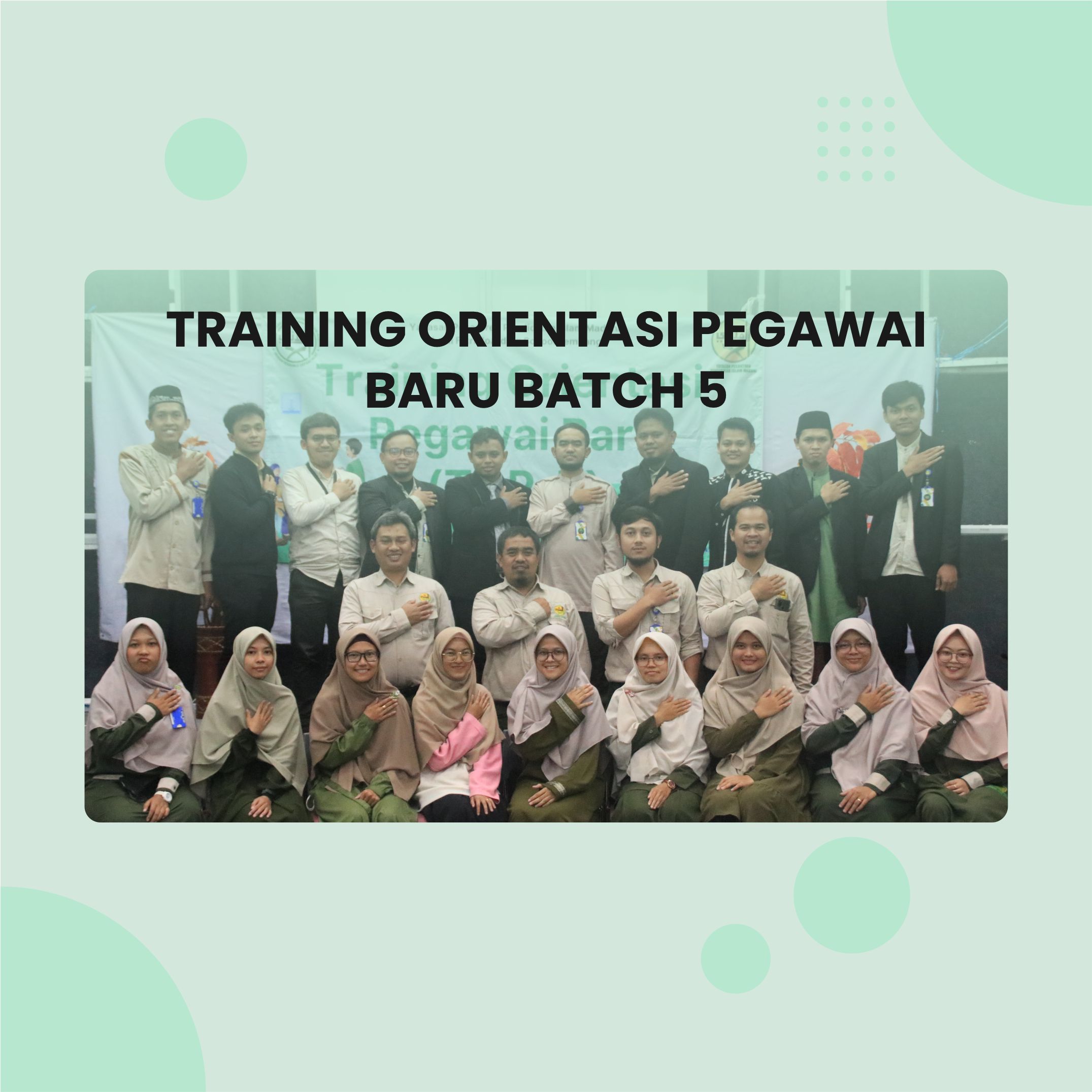 SEKOLAH MADANI NURUL FIKRI BOARDING SCHOOL LEMBANG KEMBALI MENGADAKAN TRAINING ORIENTASI PEGAWAI BARU BATCH 5