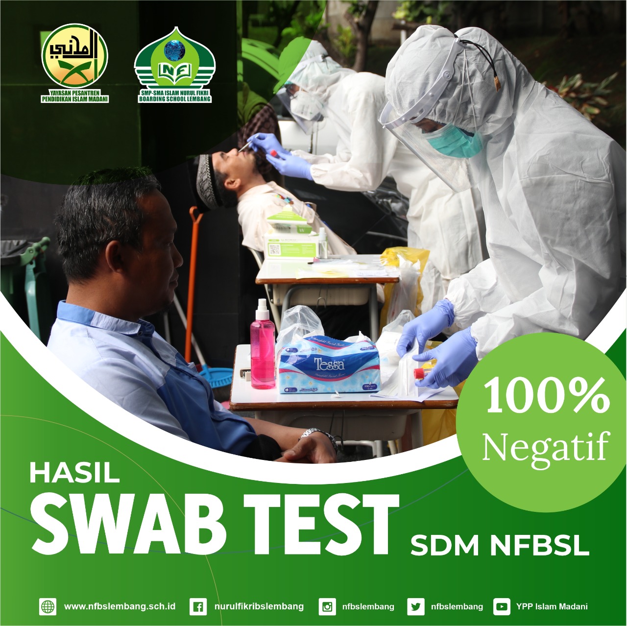 Hasil Swab SDM 100% Negatif