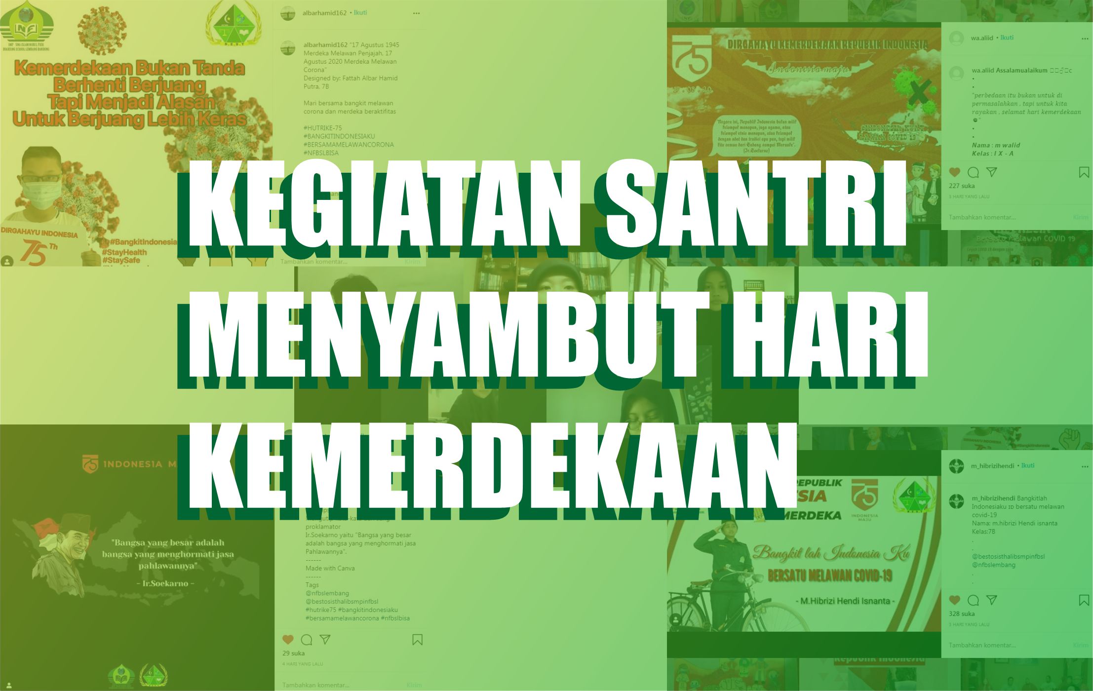 PERINGATAN HUT RI KE-75, SMPI NURUL FIKRI BOARDING SCHOOL LEMBANG GELAR PERLOMBAAN SECARA ONLINE
