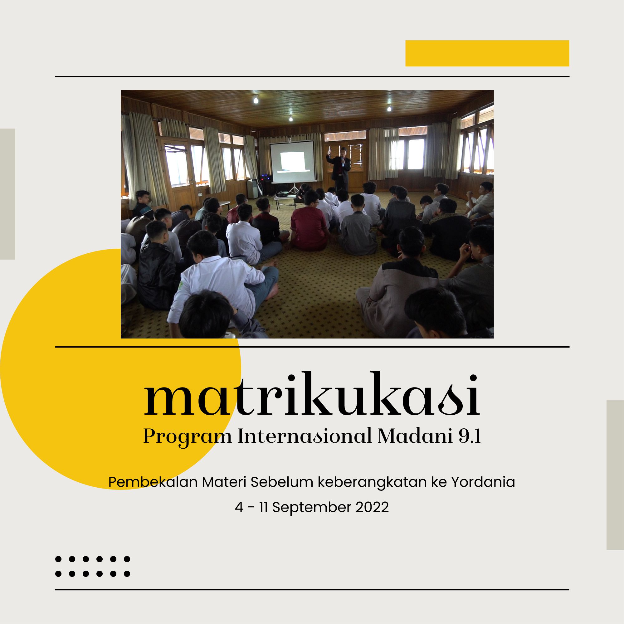 MATRIKULASI PROGRAM INTERNASIONAL MADANI 9.1