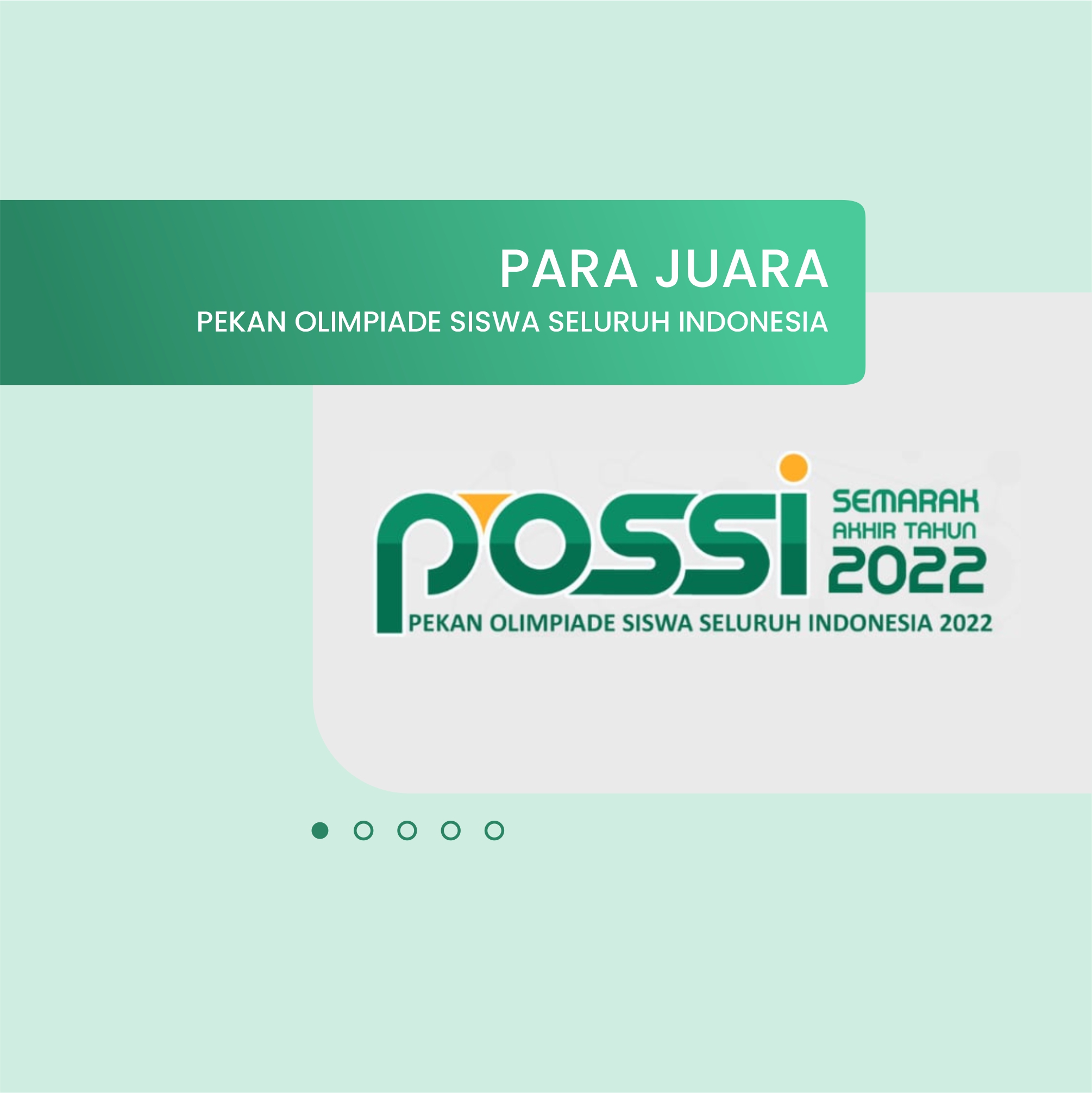 SELAMAT KEPADA PARA SANTRI YANG TELAH MERAIH PRESTASI DI AJANG PEKAN OLIMPIADE SISWA SELURUH INDONESIA (POSSI 2022)